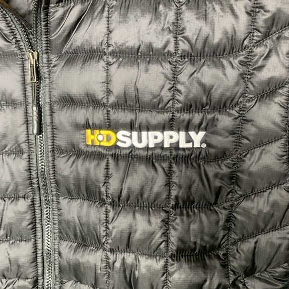 Sz L The North Face Thermoball Puffer Vest Men's Silver Black Lightweight LOGO - Picture 2 of 9